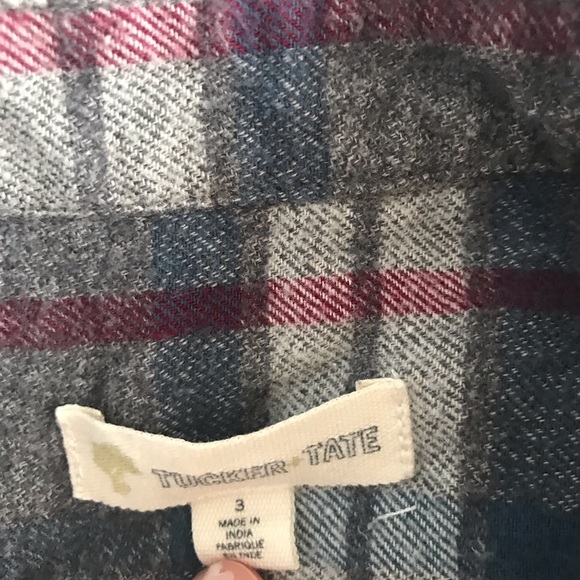 Tucker and Tate Grey Plaid Flannel Shirt 3 Toddler - Picture 3 of 8